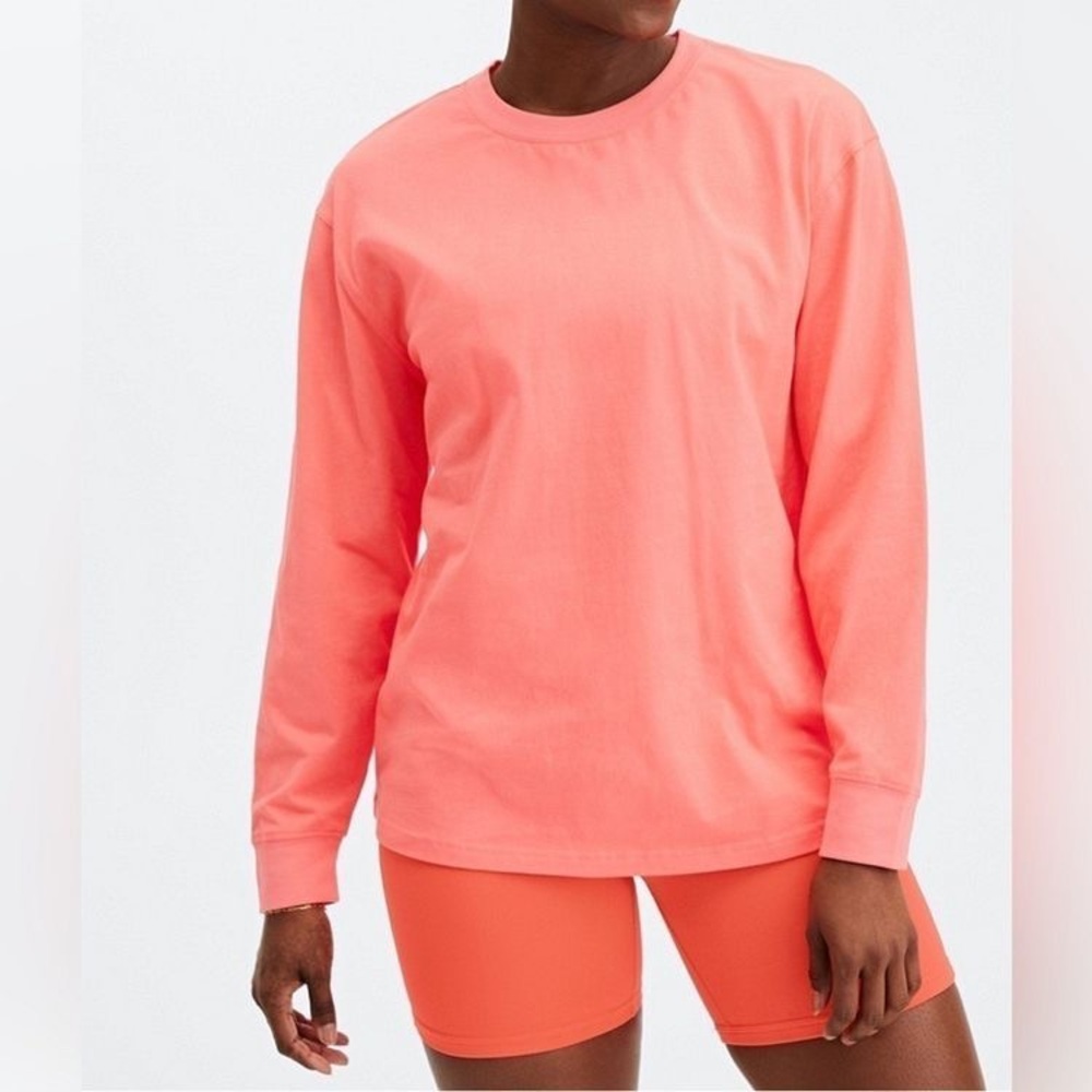 Vibrant Coral Long Sleeve Tee
